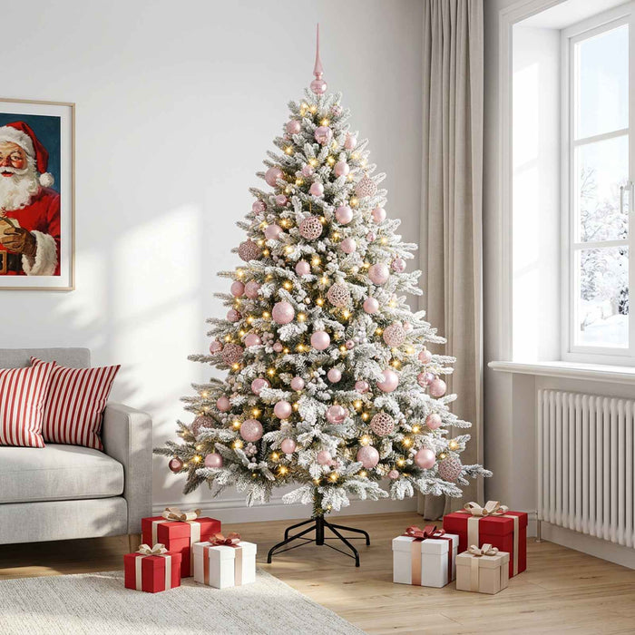 Brad de Crăciun artificial cu glob 210 cm 300 LED-uri Alb cald WALTI