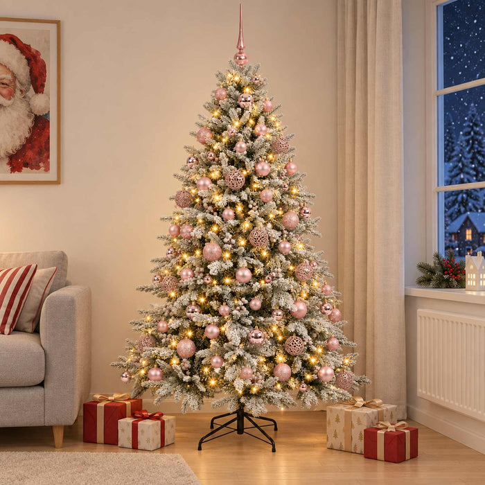 Brad de Crăciun artificial cu glob 210 cm 300 LED-uri Alb cald WALTI