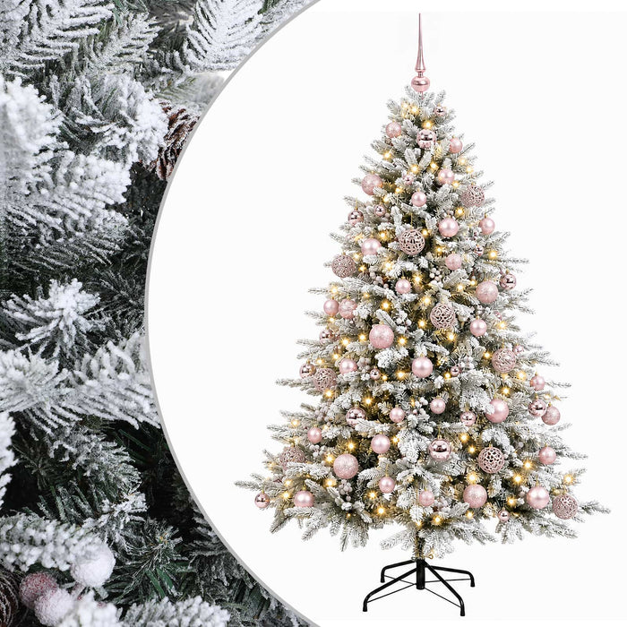 Brad de Crăciun artificial cu glob 180 cm 300 LED-uri Alb cald WALTI