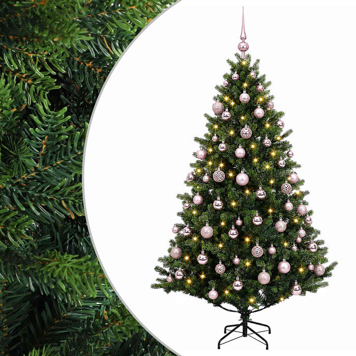 Brad de Crăciun artificial cu globuri 210 cm 300 LED-uri WALTI