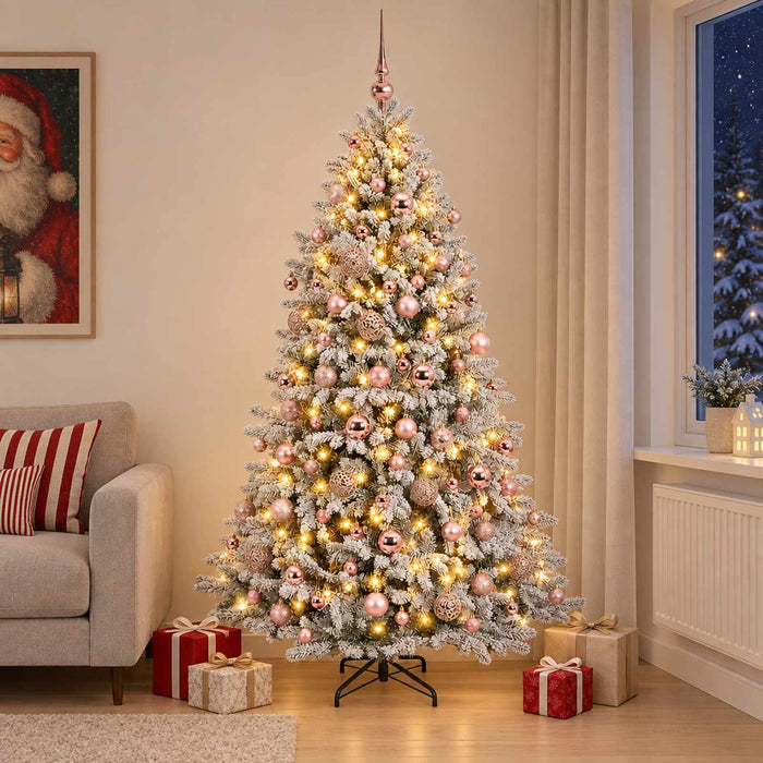 Brad de Crăciun artificial cu globuri 240 cm 300 LED-uri - WALTI WALTI