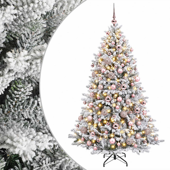 Brad de Crăciun artificial cu globuri 210 cm 300 LED-uri WALTI