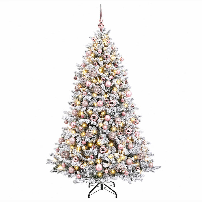 Brad de Crăciun artificial cu globuri 210 cm 300 LED-uri WALTI