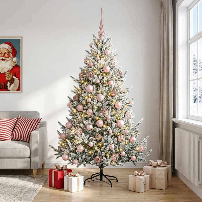 Brad de Crăciun artificial cu glob 180 cm 300 LED-uri Alb cald WALTI