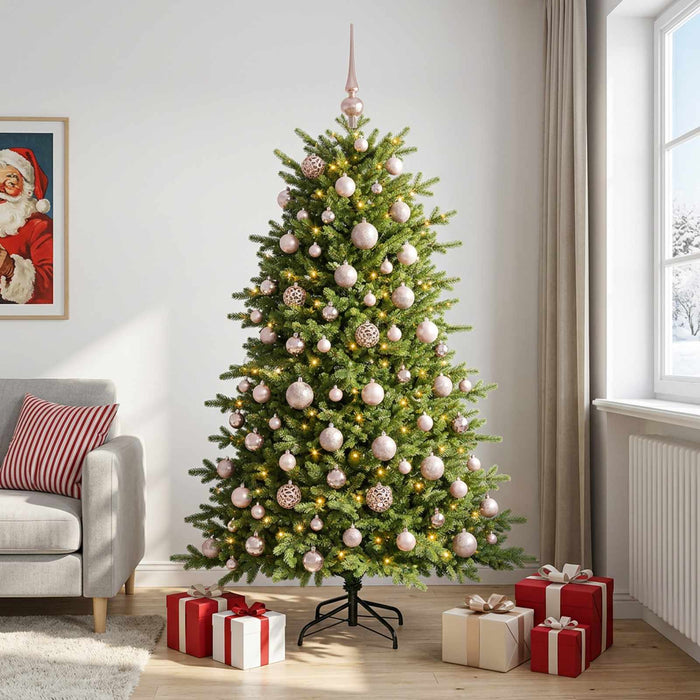 Brad de Crăciun artificial cu glob 180 cm 300 LED-uri Alb cald WALTI