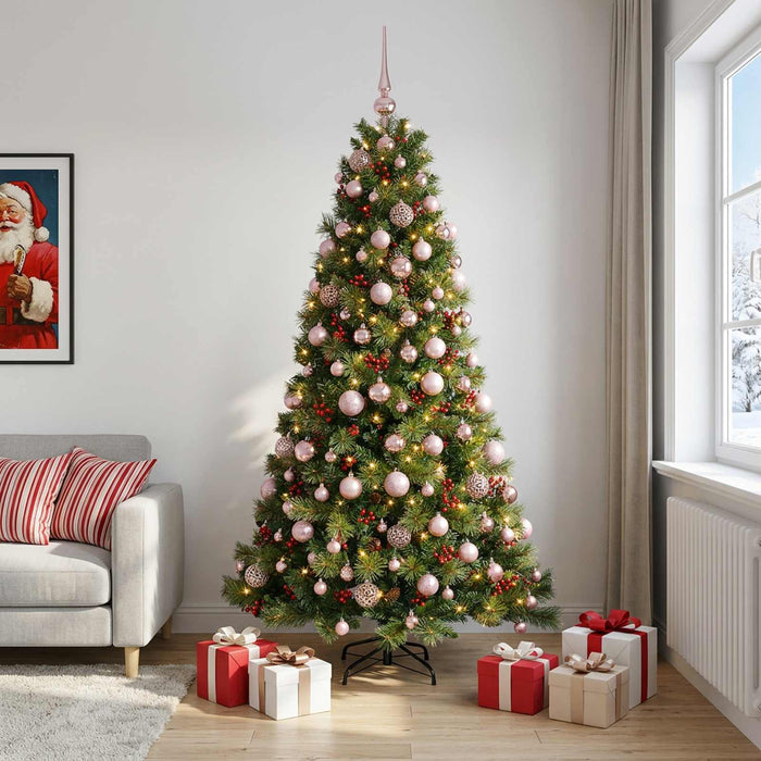 Brad de Crăciun artificial cu glob 240 cm 300 LED-uri Alb cald WALTI