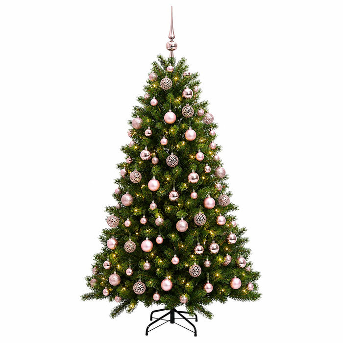 Brad de Crăciun artificial cu globuri 240 cm 300 LED-uri - WALTI WALTI