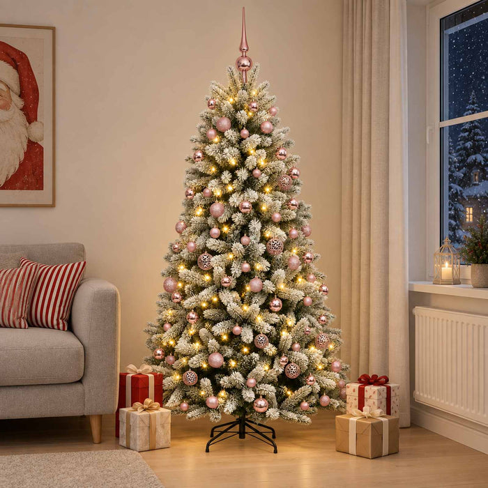 Brad de Crăciun artificial cu globuri 180 cm 300 LED-uri - WALTI WALTI