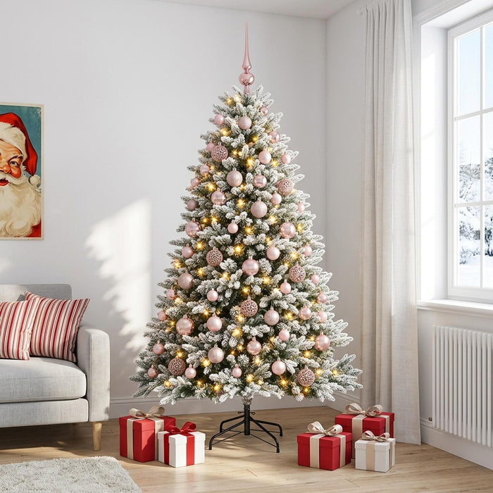 Brad de Crăciun artificial cu globuri 180 cm 300 LED-uri - WALTI WALTI