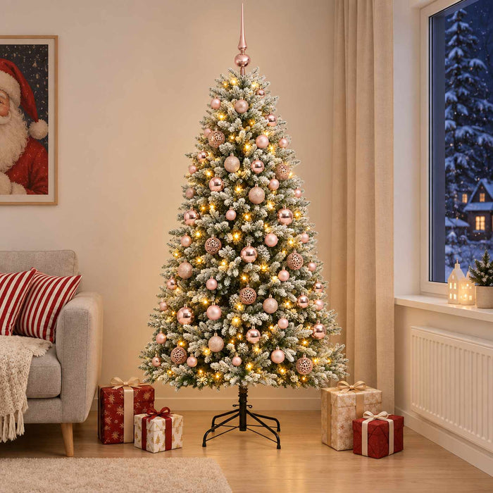 Brad de Crăciun artificial cu globuri 180 cm 300 LED-uri - WALTI WALTI