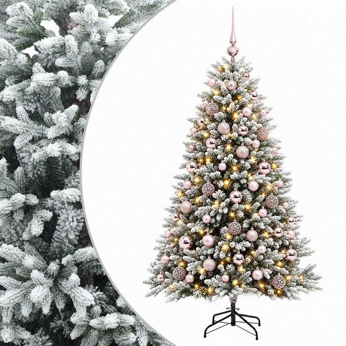 Brad de Crăciun artificial cu globuri 180 cm 300 LED-uri - WALTI WALTI