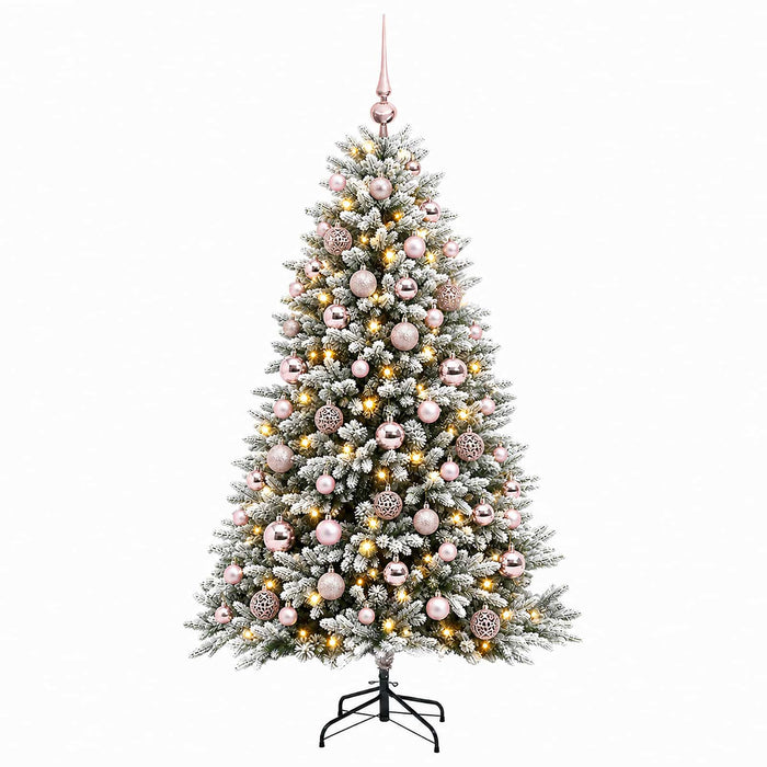 Brad de Crăciun artificial cu globuri 210 cm 300 LED-uri - WALTI WALTI
