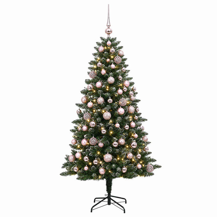Brad de Crăciun artificial cu globuri 210 cm 300 LED-uri - WALTI WALTI