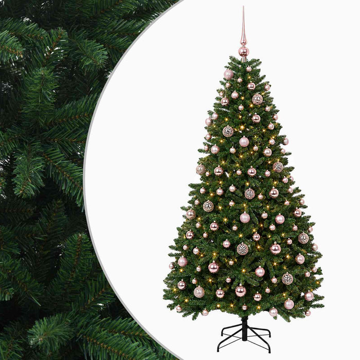 Brad de Crăciun artificial, verde mediu, cu globuri 180 cm - WALTI WALTI
