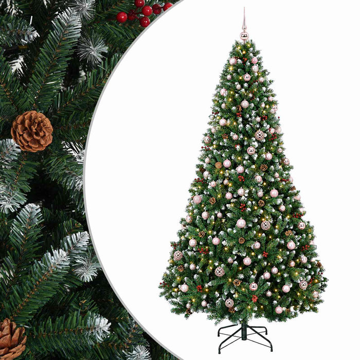 Brad de Crăciun artificial, verde, cu glob 210 cm 300 LED-uri - WALTI WALTI
