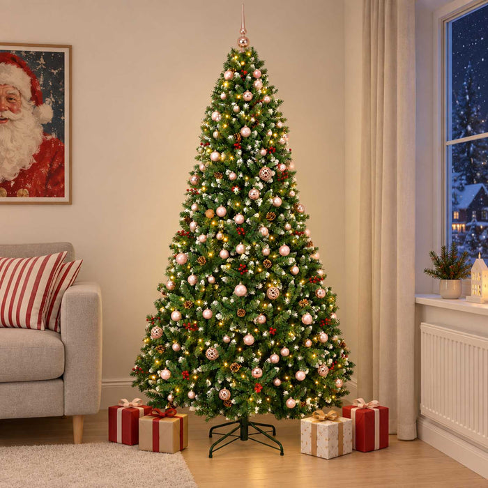 Brad de Crăciun artificial, verde, cu glob 210 cm 300 LED-uri - WALTI WALTI