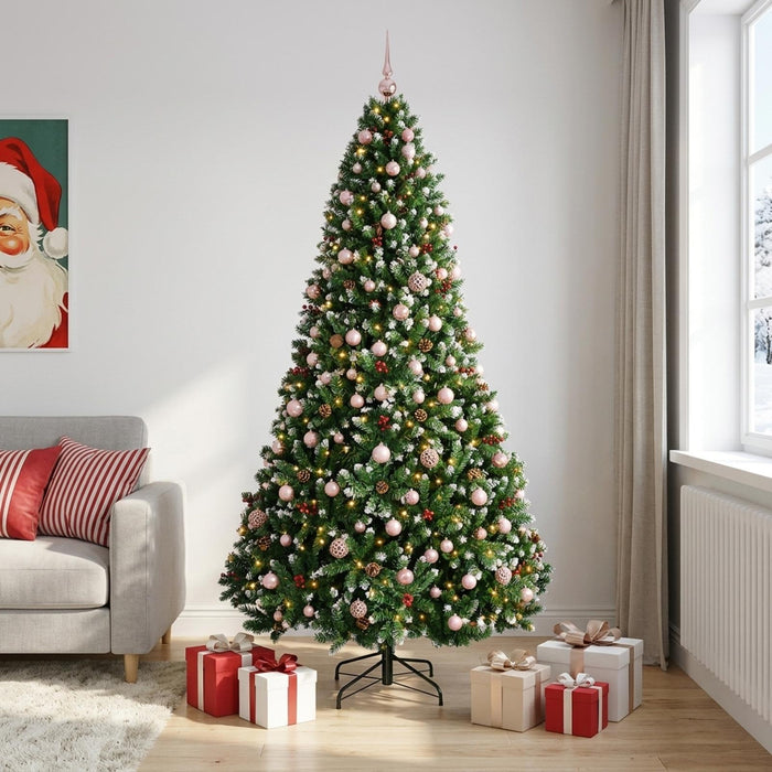 Brad de Crăciun artificial, verde, cu glob 210 cm 300 LED-uri - WALTI WALTI