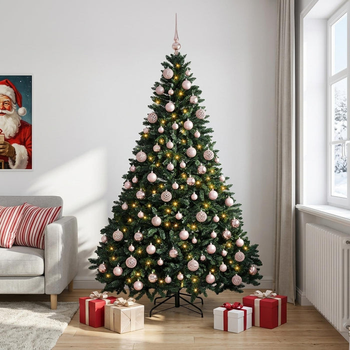 Brad de Crăciun artificial, verde închis, cu globuri 240 cm - WALTI WALTI