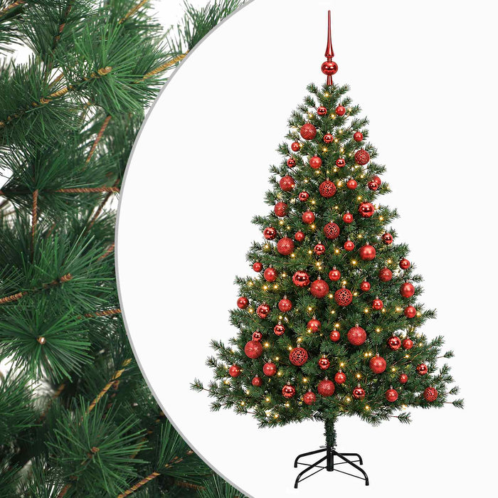 Brad de Crăciun artificial cu glob 210 cm 300 LED-uri Alb cald - WALTI WALTI