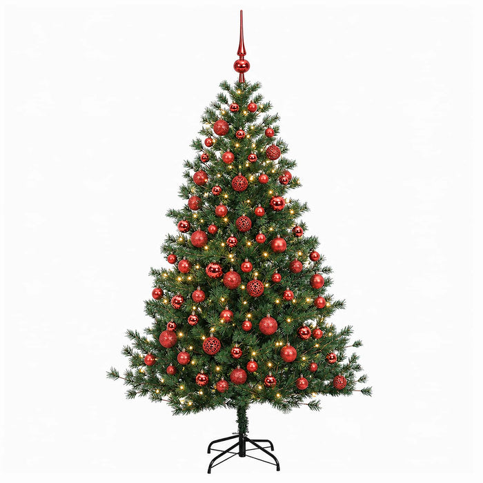 Brad de Crăciun artificial cu glob 210 cm 300 LED-uri Alb cald - WALTI WALTI