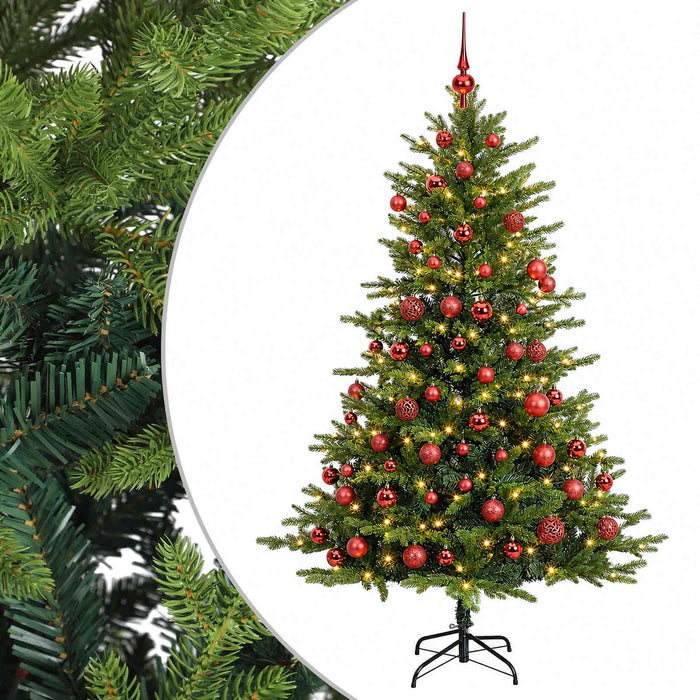 Brad de Crăciun artificial cu globuri 180 cm 300 LED-uri - WALTI WALTI
