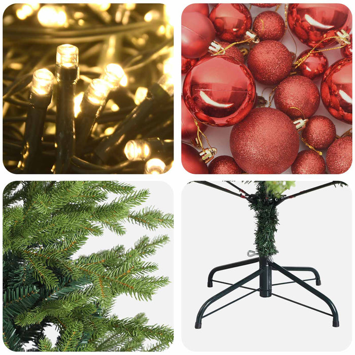 Brad de Crăciun artificial cu glob 210 cm 300 LED-uri Alb cald - WALTI WALTI