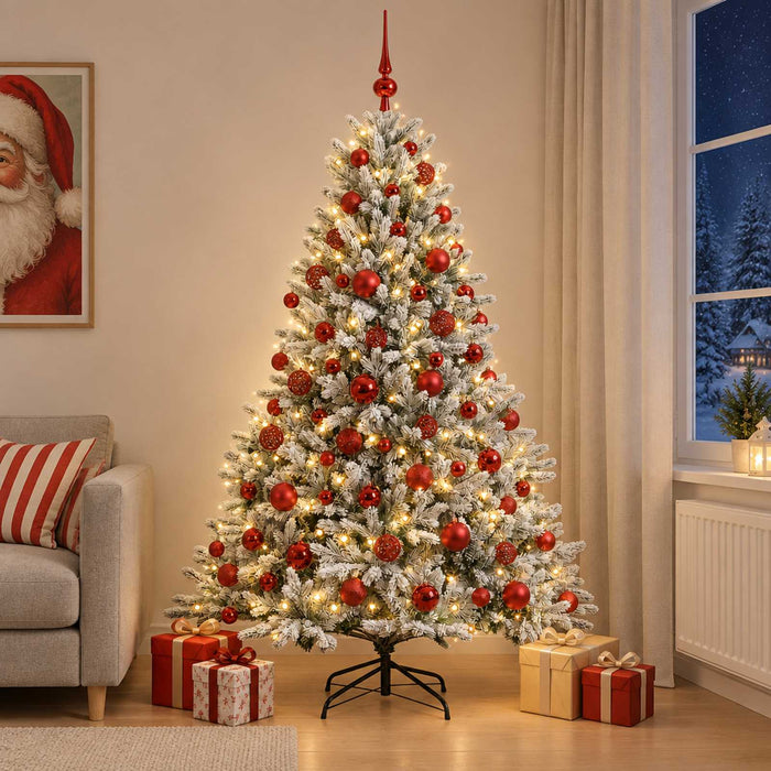 Brad de Crăciun artificial cu glob 210 cm 300 LED-uri Alb cald - WALTI WALTI