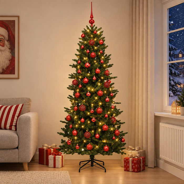 Brad de Crăciun artificial cu glob 240 cm 300 LED-uri Alb cald - WALTI WALTI