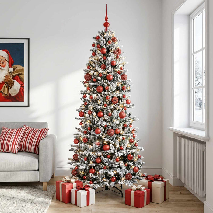 Brad de Crăciun artificial cu glob 180 cm 300 LED-uri Alb cald - WALTI WALTI