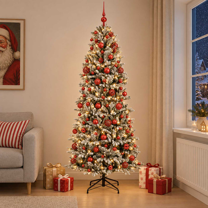 Brad de Crăciun artificial cu glob 210 cm 300 LED-uri Alb cald - WALTI WALTI