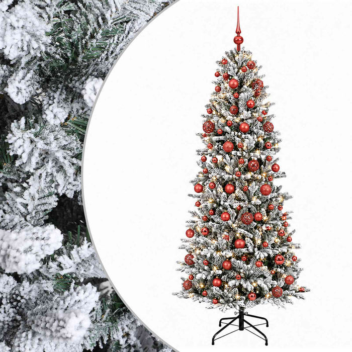 Brad de Crăciun artificial cu glob 210 cm 300 LED-uri Alb cald - WALTI WALTI