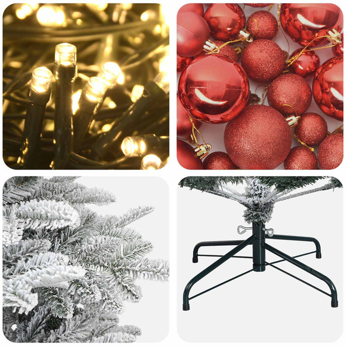Brad de Crăciun artificial cu glob 180 cm 300 LED-uri Alb cald - WALTI WALTI