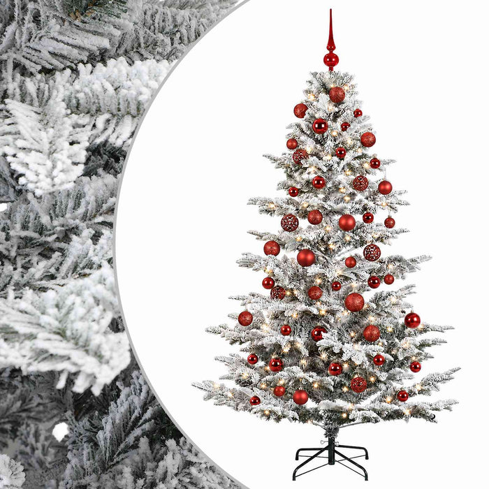 Brad de Crăciun artificial cu glob 240 cm 300 LED-uri Alb cald - WALTI WALTI