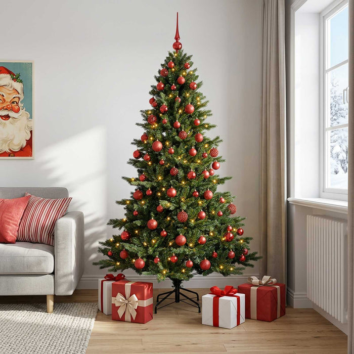Brad de Crăciun artificial cu glob 240 cm 300 LED-uri Alb cald - WALTI WALTI
