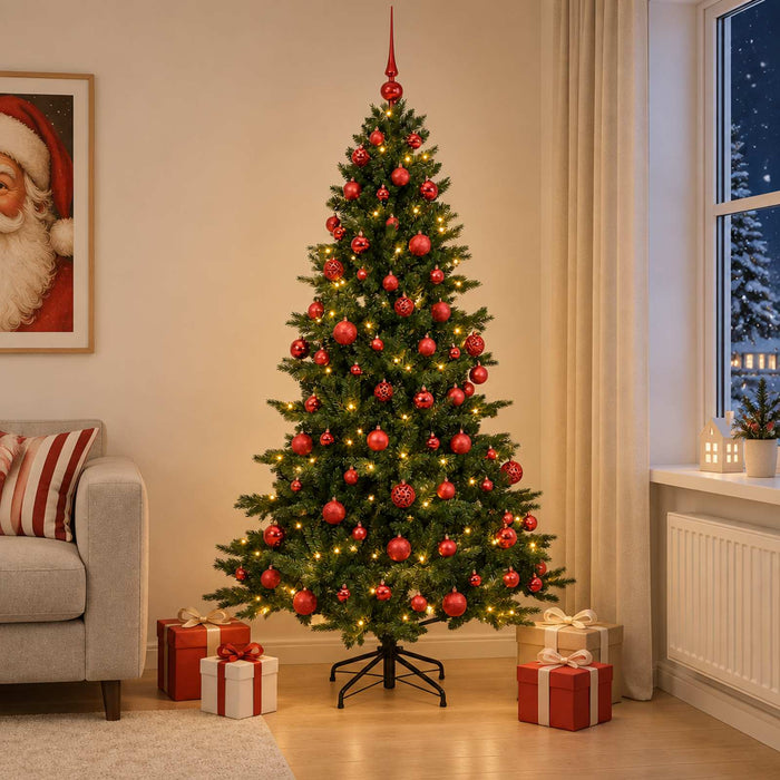 Brad de Crăciun artificial cu glob 210 cm 300 LED-uri Alb cald - WALTI WALTI