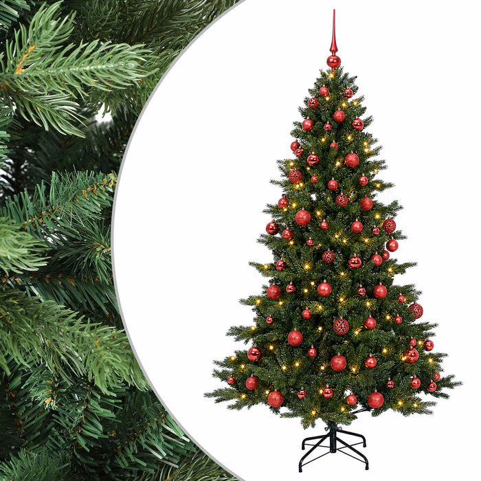 Brad de Crăciun artificial cu glob 210 cm 300 LED-uri Alb cald - WALTI WALTI