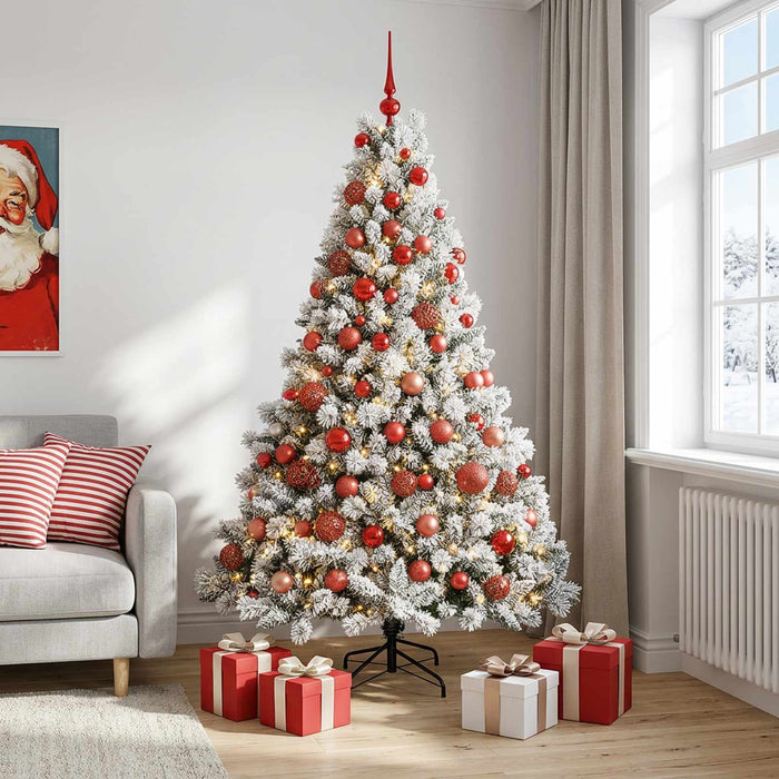Brad de Crăciun artificial cu globuri 240 cm 300 LED-uri - WALTI WALTI