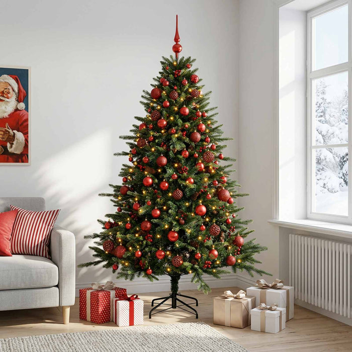 Brad de Crăciun artificial cu glob 240 cm 300 LED-uri Alb cald - WALTI WALTI