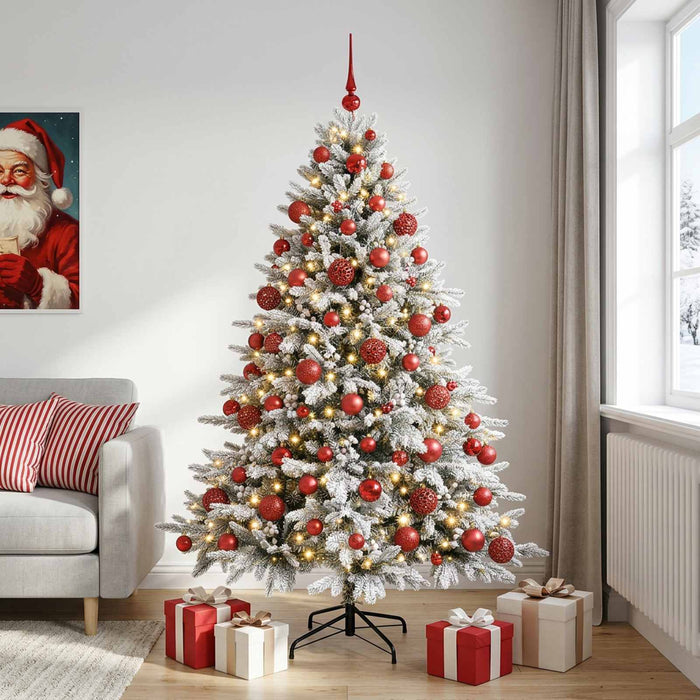 Brad de Crăciun artificial cu glob 180 cm 300 LED-uri Alb cald - WALTI WALTI