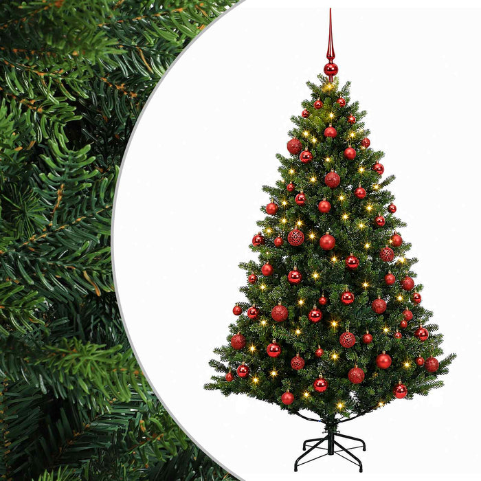 Brad de Crăciun artificial cu globuri 180 cm 300 LED-uri - WALTI WALTI