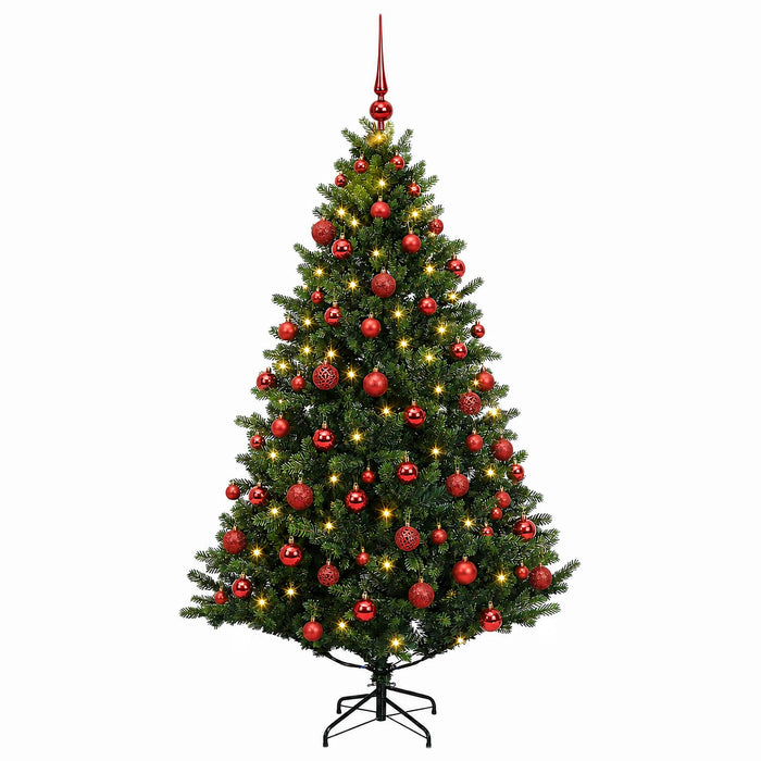 Brad de Crăciun artificial cu globuri 180 cm 300 LED-uri - WALTI WALTI