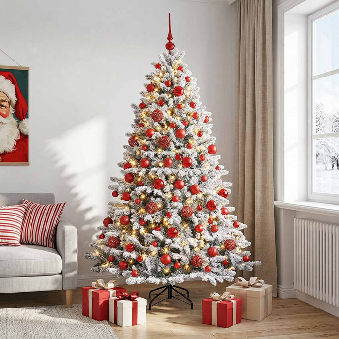 Brad de Crăciun artificial cu globuri 180 cm 300 LED-uri - WALTI WALTI