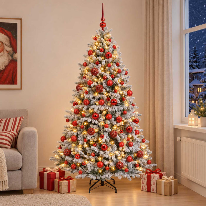 Brad de Crăciun artificial cu glob 240 cm 300 LED-uri Alb cald - WALTI WALTI