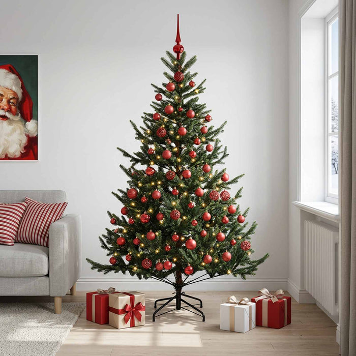 Brad de Crăciun artificial cu glob 180 cm 300 LED-uri Alb cald - WALTI WALTI
