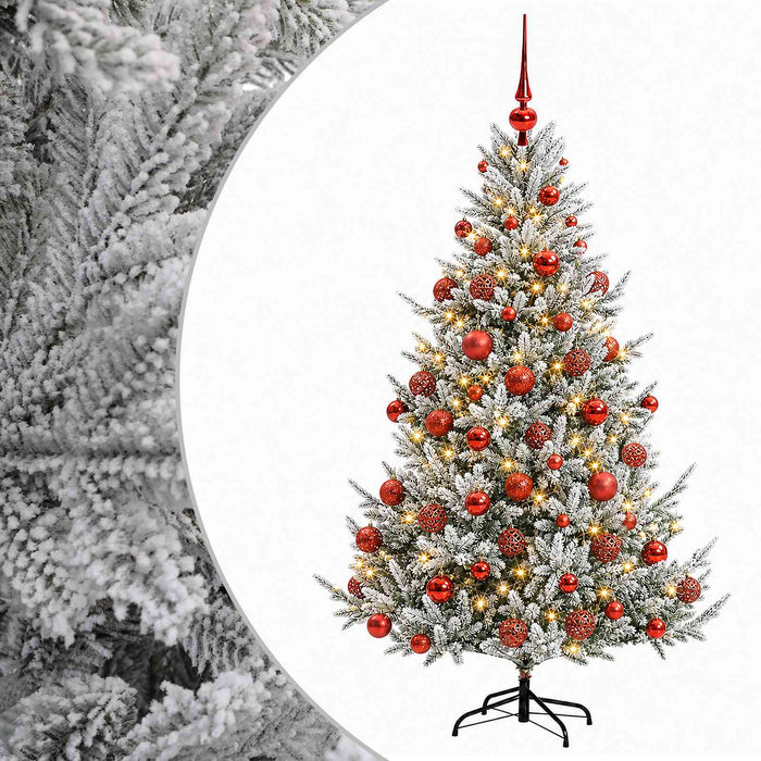 Brad de Crăciun artificial cu glob 210 cm 300 LED-uri Alb cald - WALTI WALTI