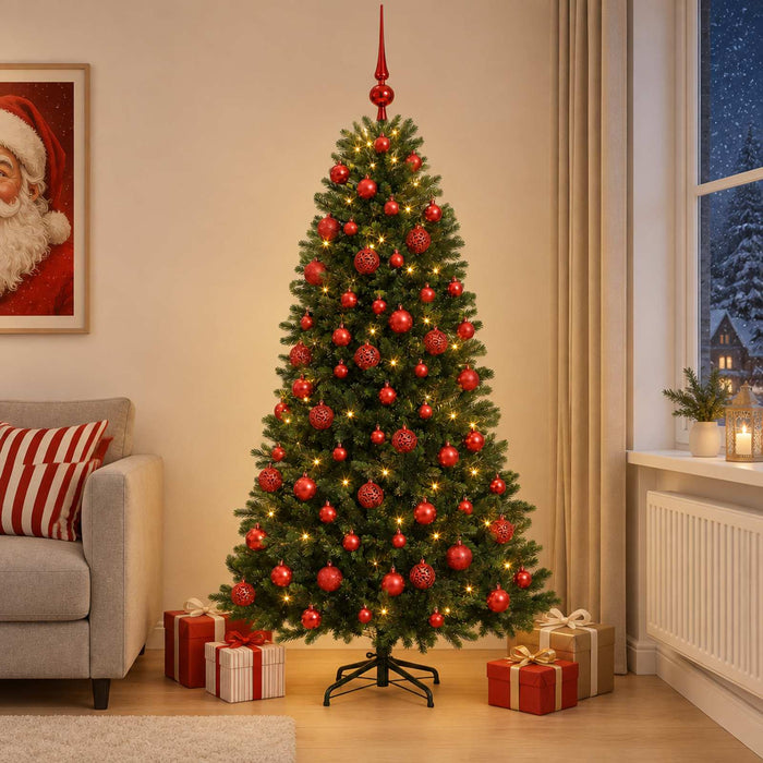Brad de Crăciun artificial cu globuri 240 cm 300 LED-uri - WALTI WALTI