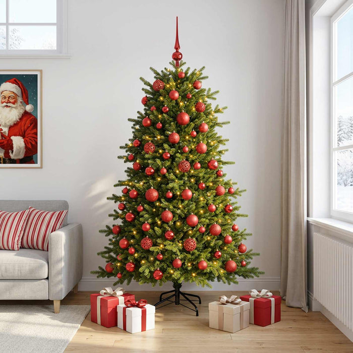 Brad de Crăciun artificial cu glob 210 cm 300 LED-uri Alb cald - WALTI WALTI