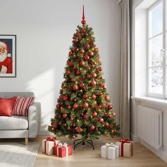 Brad de Crăciun artificial cu glob 240 cm 300 LED-uri Alb cald - WALTI WALTI