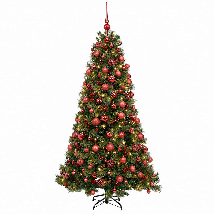 Brad de Crăciun artificial cu glob 210 cm 300 LED-uri Alb cald - WALTI WALTI
