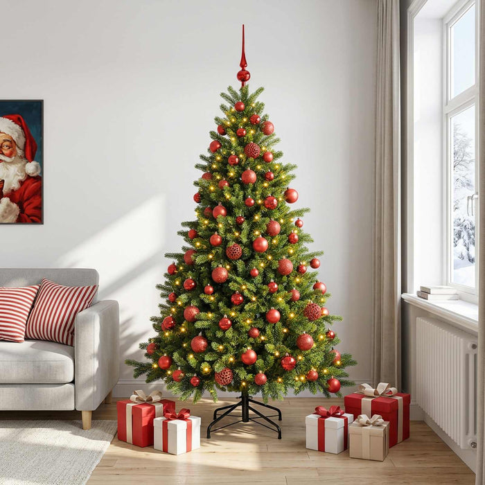 Brad de Crăciun artificial cu glob 180 cm 300 LED-uri Alb cald - WALTI WALTI